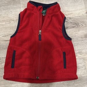 L.L. Bean Kids Red Fleece Vest